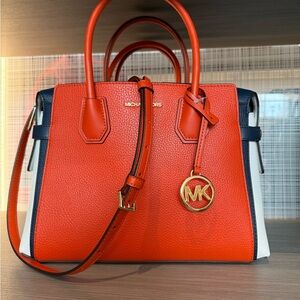 Michael Kors Orange and Black Women's Bag